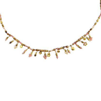 Collar piedras y cristales colgantes