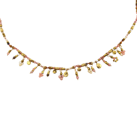 Collar piedras y cristales colgantes