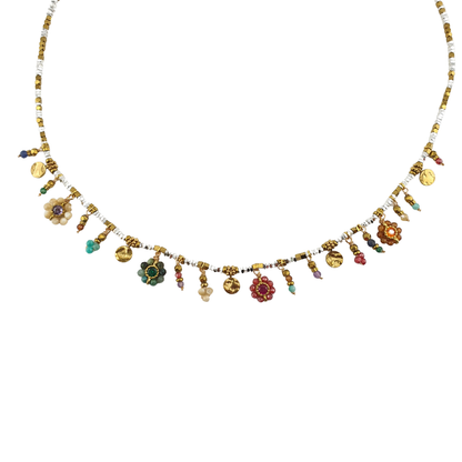 Collar bitono flores