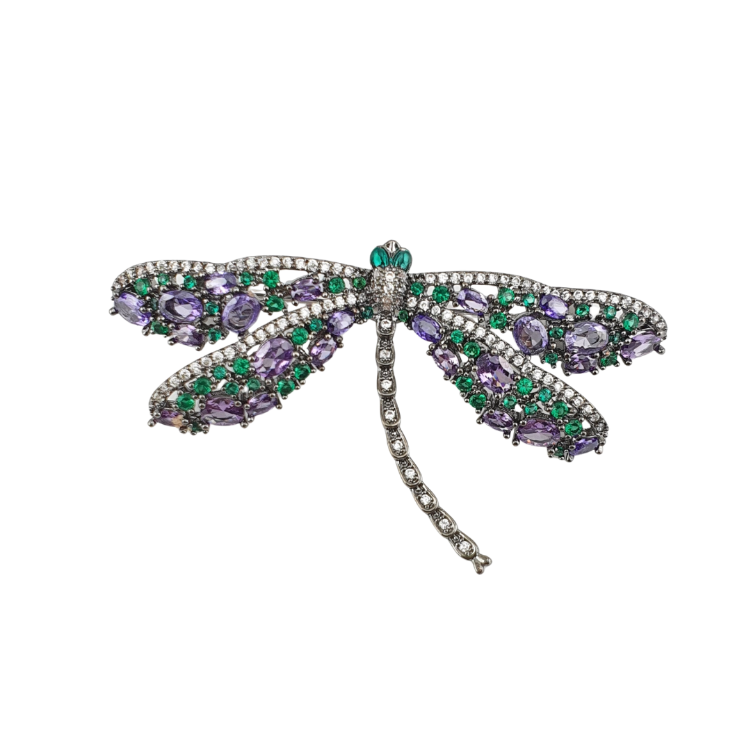 Broche libelula lila