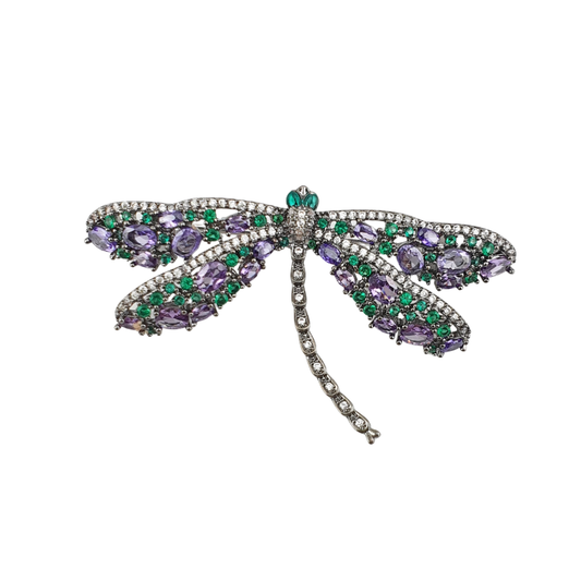 Broche libelula lila