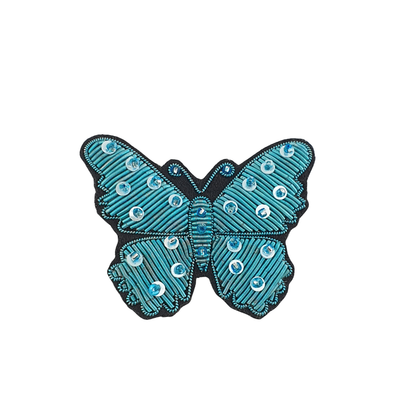 Broche Mariposa tejida cristales