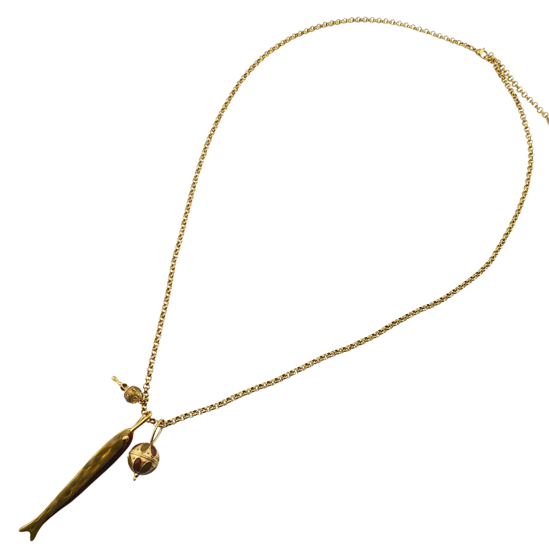 Collar pez 2 sonajas