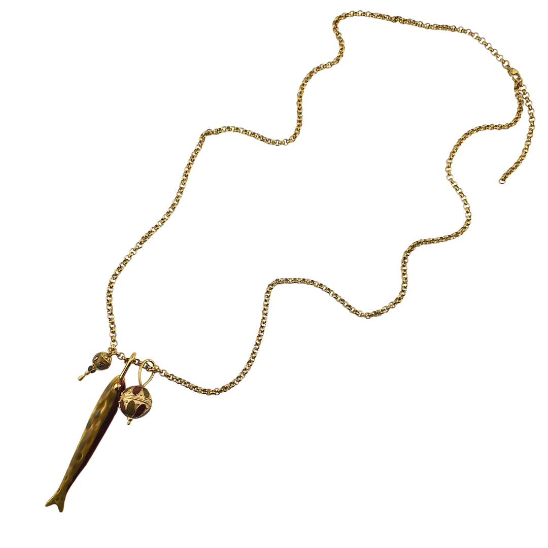 Collar pez 2 sonajas