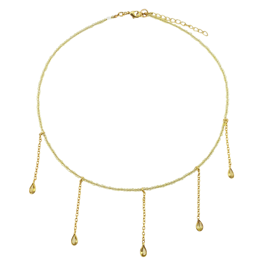 Collar cristales con gotas