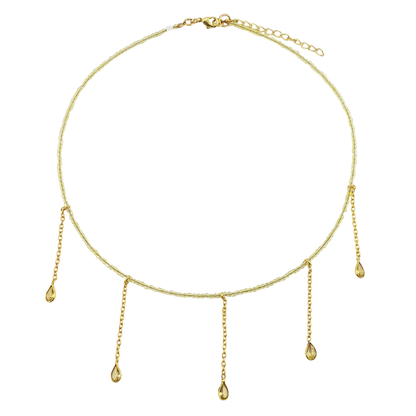 Collar cristales con gotas