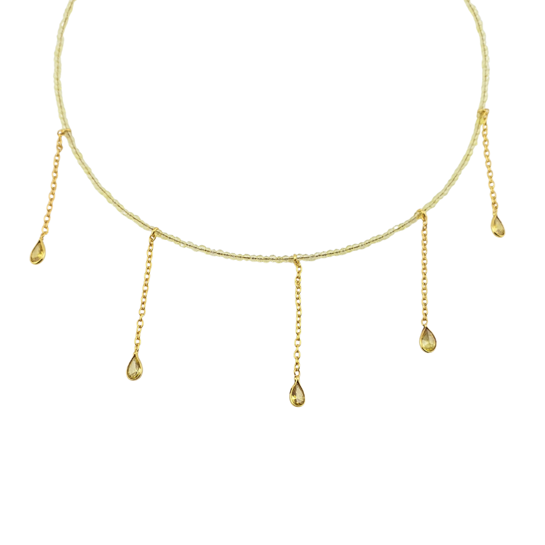 Collar cristales con gotas