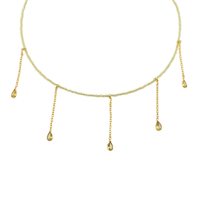 Collar cristales con gotas