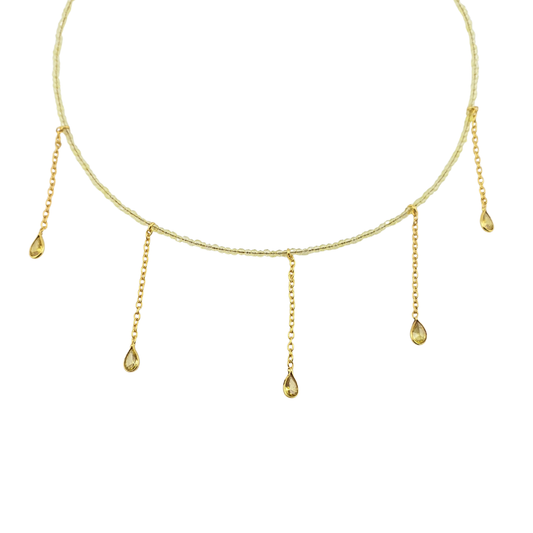Collar cristales con gotas