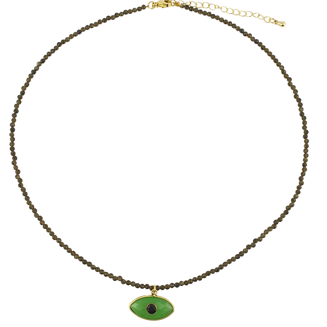 Collar prenita verde