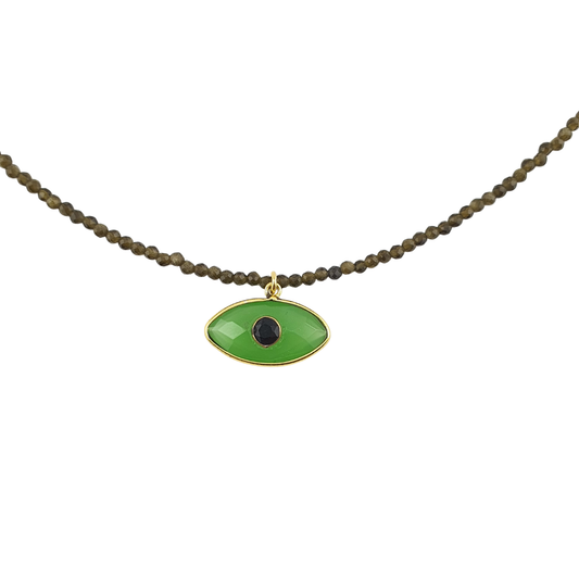 Collar prenita verde