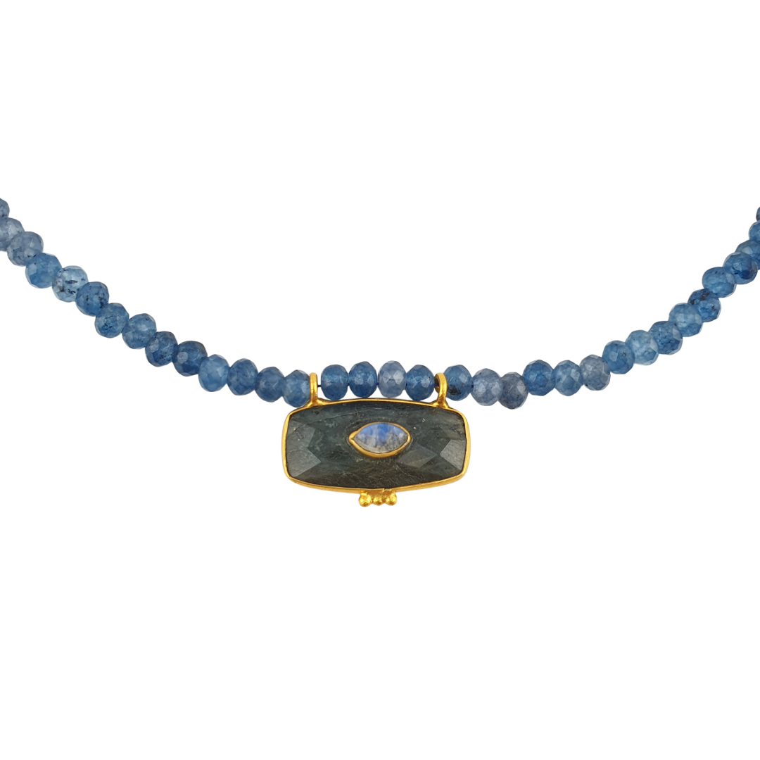 Collar jade azul