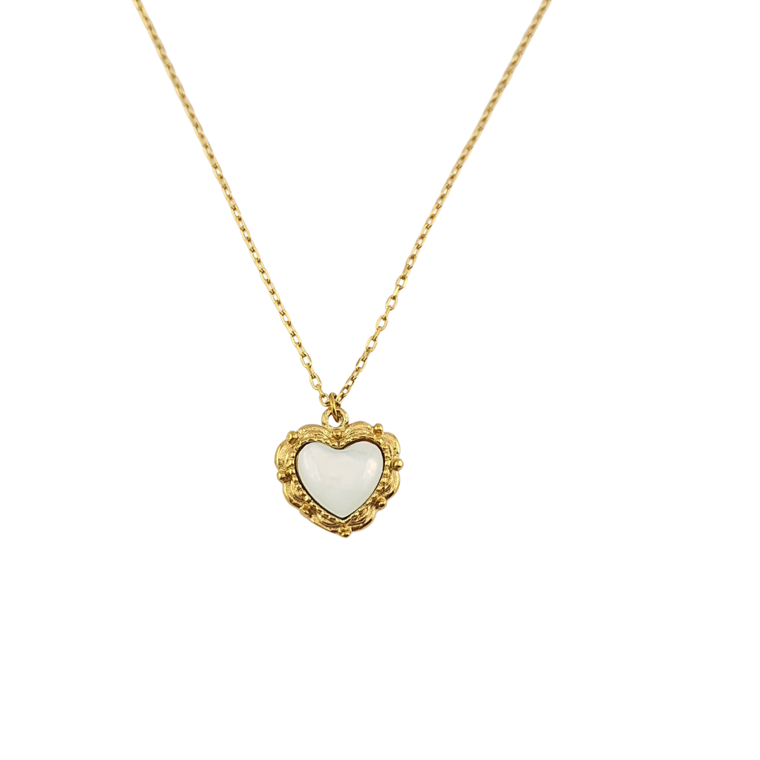 Cadena corazon 2 caras