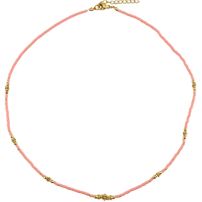 Collar cristales aro bolitas frente