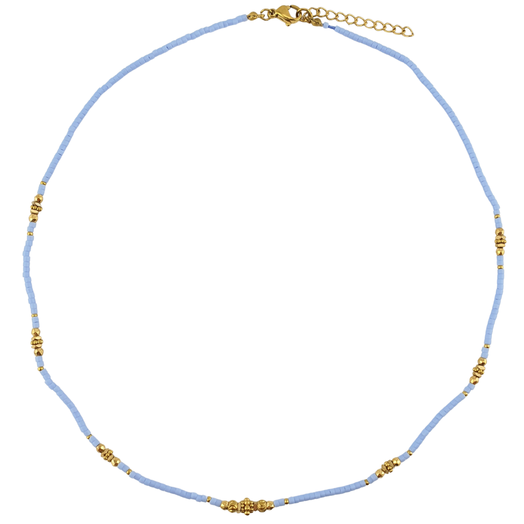 Collar cristales aro bolitas frente
