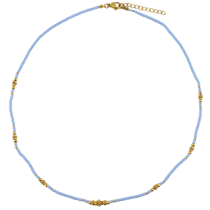 Collar cristales aro bolitas frente