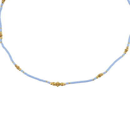 Collar cristales aro bolitas frente