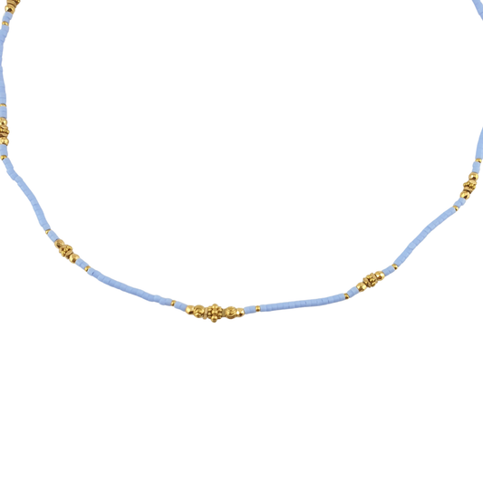 Collar cristales aro bolitas frente