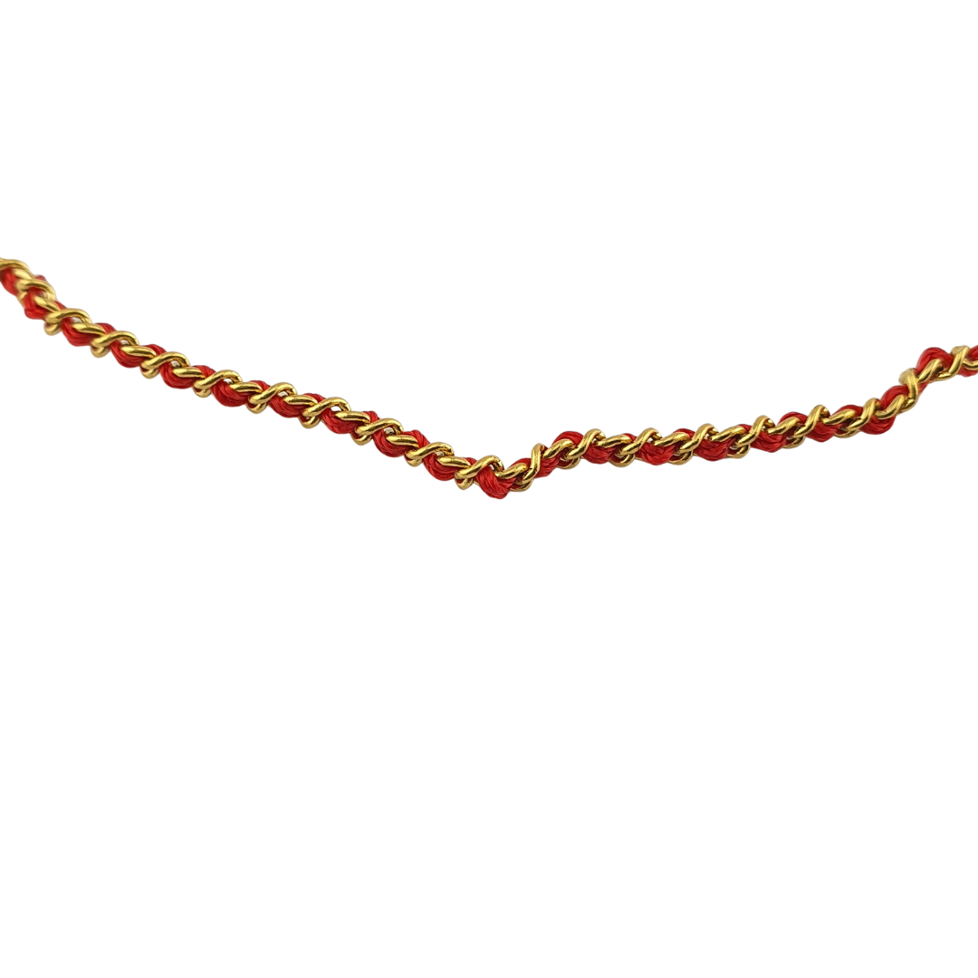 Cadena tejida hilo Rojo
