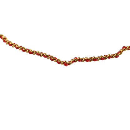 Cadena tejida hilo Rojo