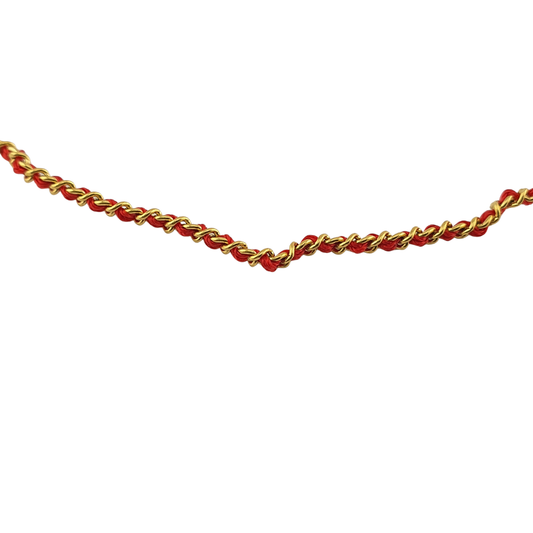 Cadena tejida hilo Rojo