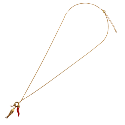 Cadena pez perla cuerno abundancia