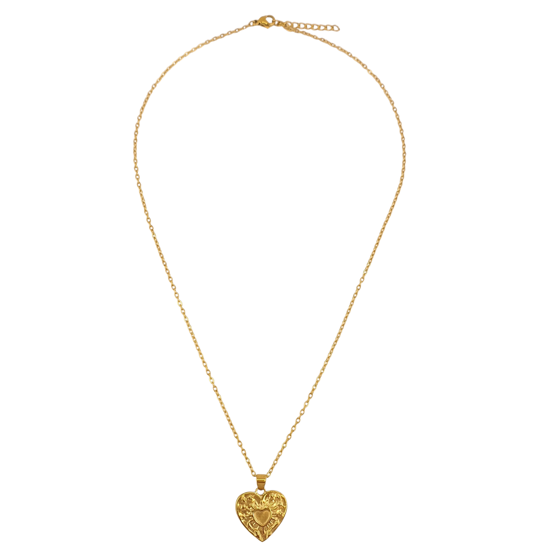 Cadena corazon en corazon estrellas