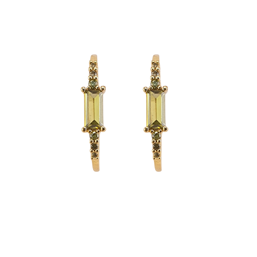 Arete tipo cuff baguette puntos