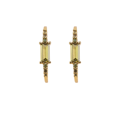 Arete tipo cuff baguette puntos
