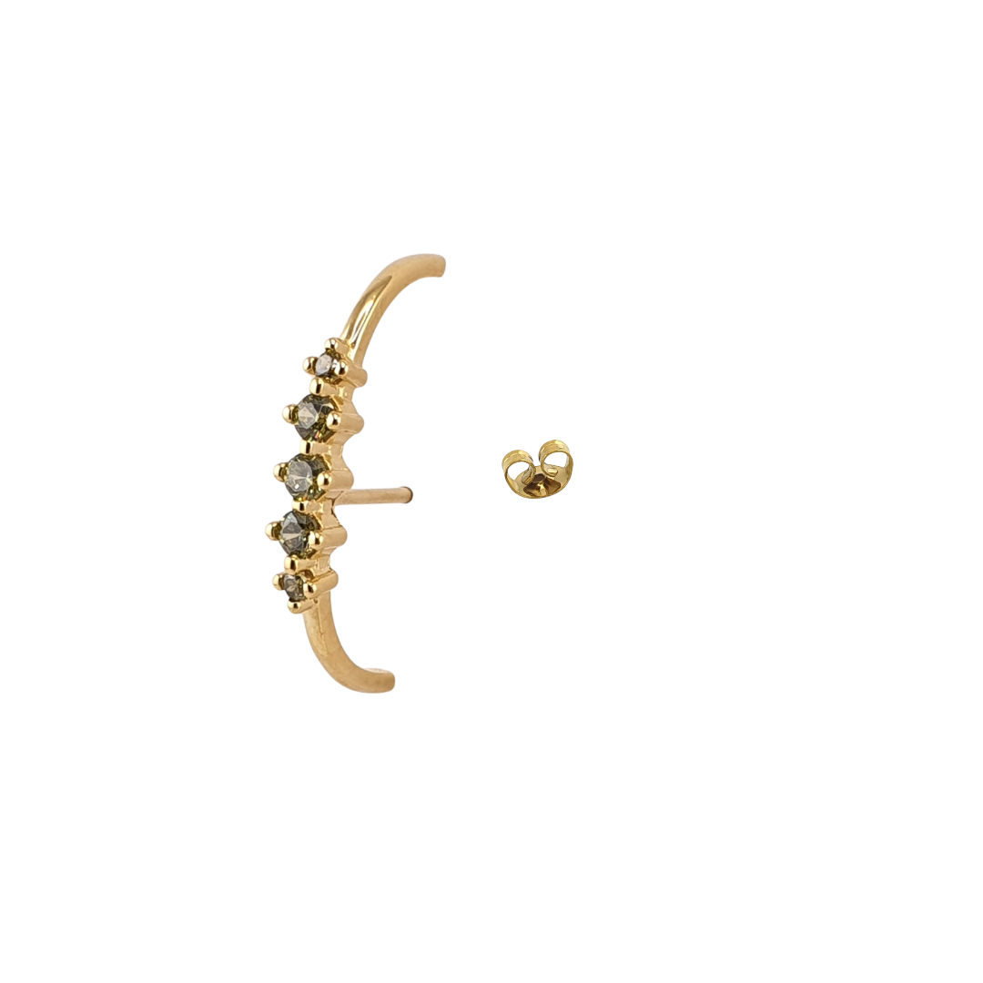 Arete tipo cuff 5 rombos