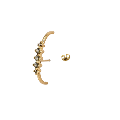 Arete tipo cuff 5 rombos