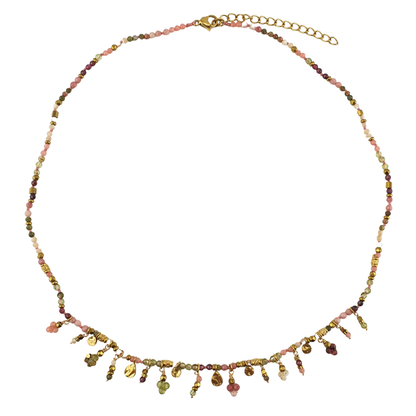Collar piedras y cristales colgantes
