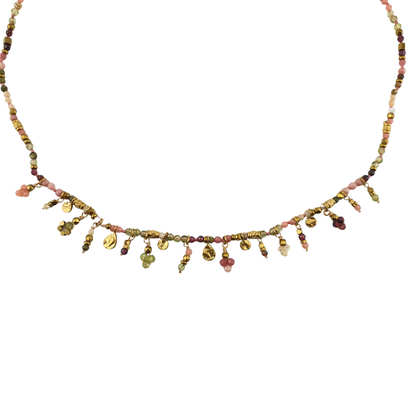 Collar piedras y cristales colgantes