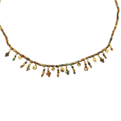 Collar piedras y cristales colgantes