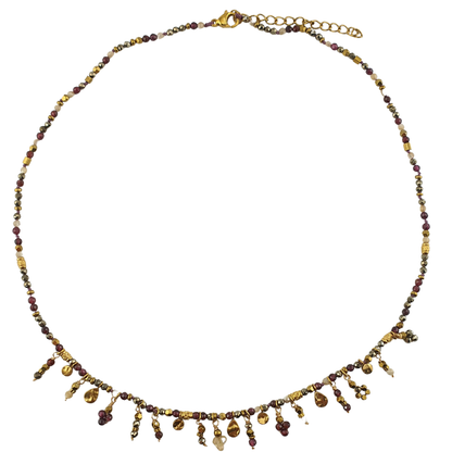 Collar piedras y cristales colgantes