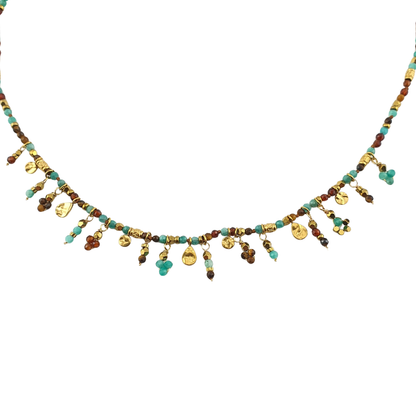 Collar piedras y cristales colgantes