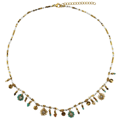 Collar bitono flores