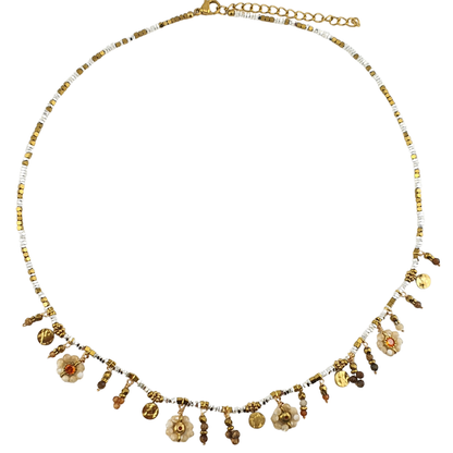 Collar bitono flores