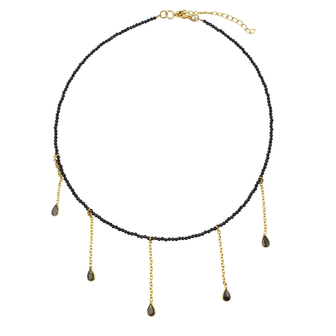 Collar cristales con gotas
