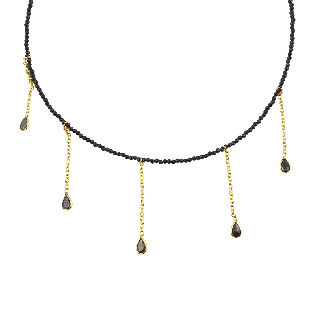 Collar cristales con gotas