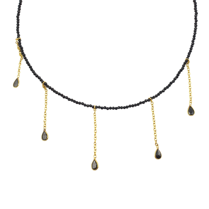 Collar cristales con gotas