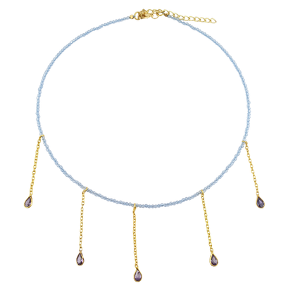 Collar cristales con gotas