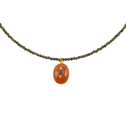 Collar prenita verde