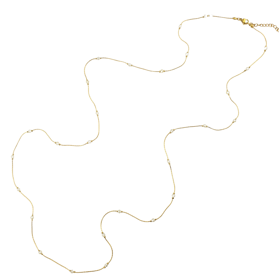 Collar largo cristales 1 tono