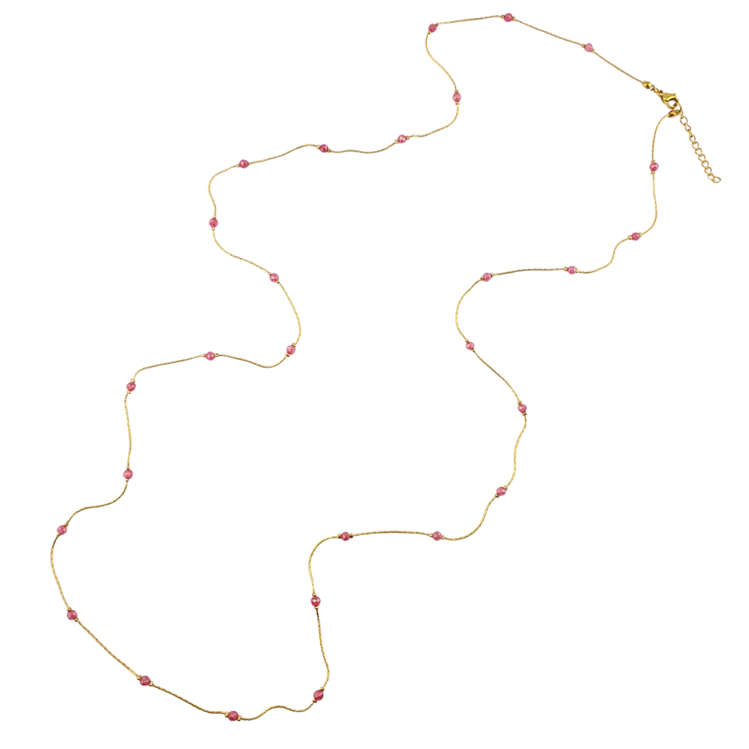 Collar largo cristales 1 tono