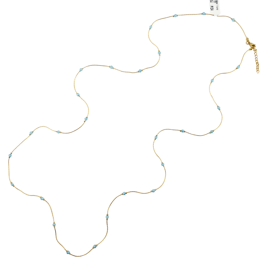 Collar largo cristales 1 tono