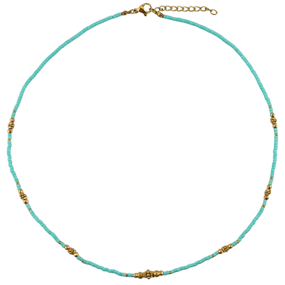 Collar cristales aro bolitas frente