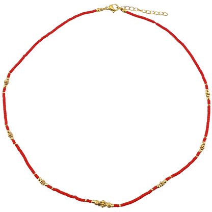 Collar cristales aro bolitas frente