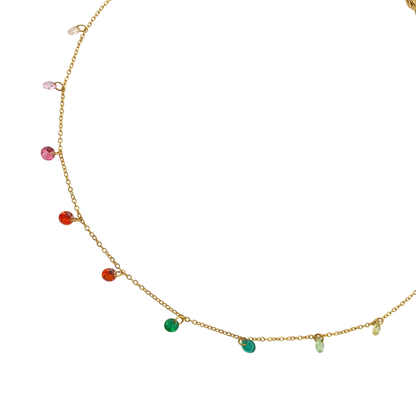 Cadena 5 circonias colgantes