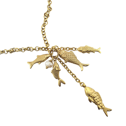 Collar cardumen pez perla